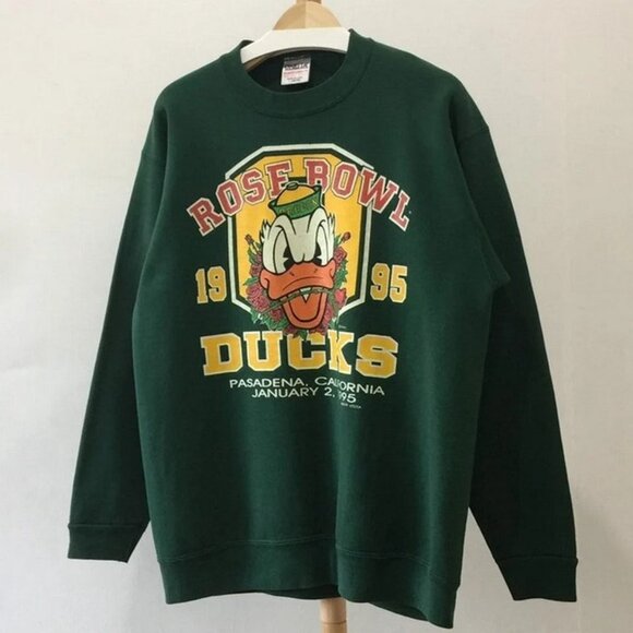 Vintage 1995 Rose Bowl Oregon Ducks Football Crewneck Sweatshirt, NCAA Shirt Tee - Picture 1 of 2